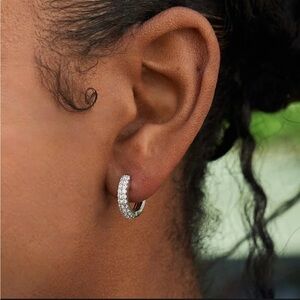 White Gold Hoop Earrings